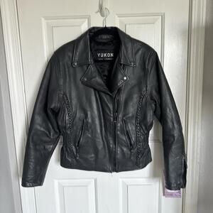 Vintage black leather jacket